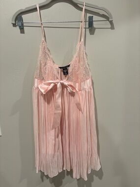 Victoria's Secret Pale Pink Lace & Satin Chemise